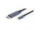 CC-USB3C-DPF-01-6 Gembird USB Type-C to DisplayPort male adapter cable, space grey, 1.8 m slika 1