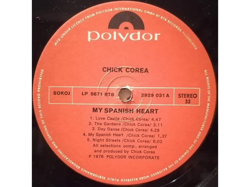 CHICK COREA - My Spanish Heart..2LP