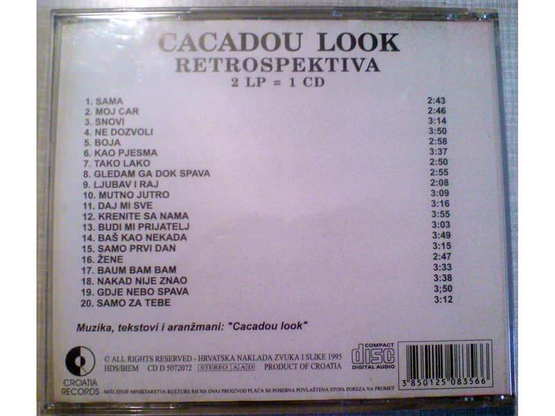 Cacadou Look: Retrospektiva - 2 LP = 1 CD