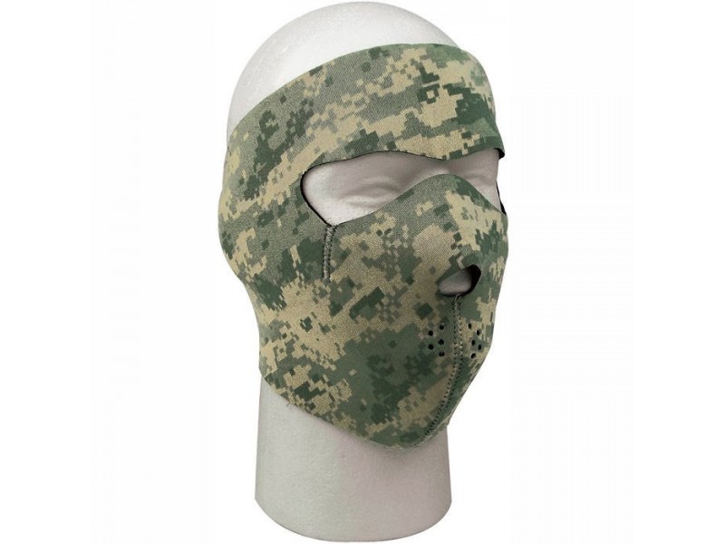 Camouflage Black Reversible Stretch Full Face Mask