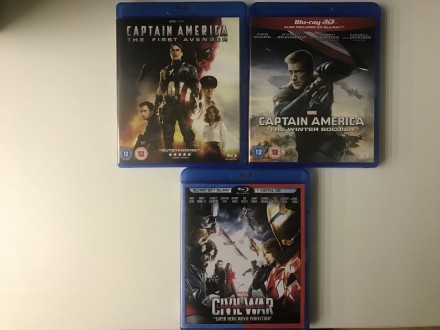 Captain America trilogy 3d+2d