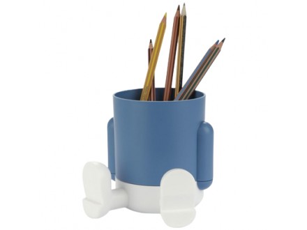 Čaša za olovke - Mr.Sitty blue/white - Mr.Sitty