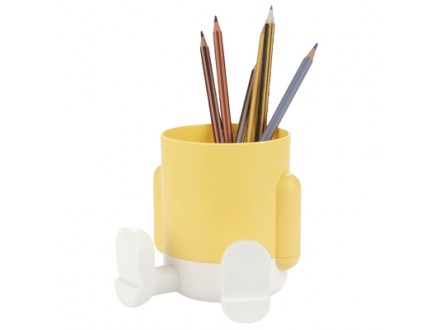 Čaša za olovke - Mr.Sitty yellow/white - Mr.Sitty