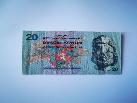 Cehoslovacka 20 koruna 1970