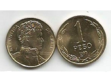 Chile 1 peso 1990. UNC KM#216.2