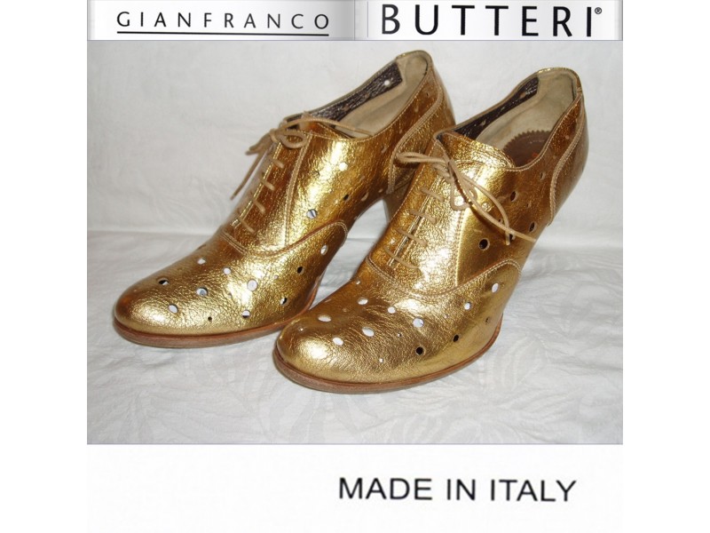 Cipele Gianfranco Butteri  KOŽNE zlatne