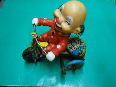 Clown Tin Toy,Wind Up Toy,Korean Happy Days Clown
