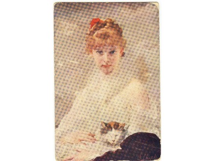 Color motivska razglednica,1920,putovala.