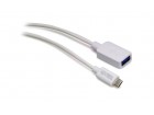 Connecting cable USB C m - USB A 3.0 f. White colo