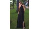 Crna duga letnja haljina heklanih detalja slika 2
