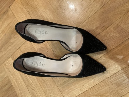 Crne kožne elegantne Chic cipele
