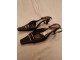 Crne kožne sandale sa šnalom  br 41 slika 1