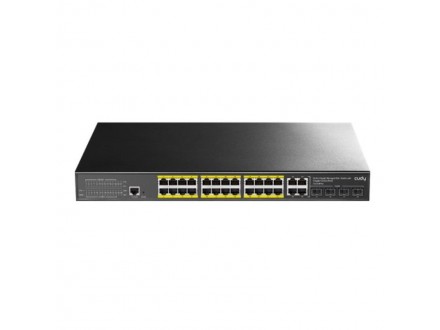 Cudy GS2028PS4-300W 24-Port Layer 2 Managed Gigabit PoE+ Switch with 4 Gigabit Combo Ports, 300W