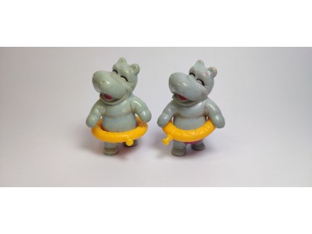 DIe Happy Hippos 1987 dve varijante u natpisu