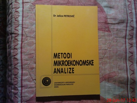 DR. JELICA PETROVIC - METODI MIKROEKONOMSKE ANALIZE