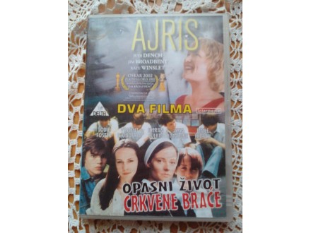 DVD DVA FILMA - AJRIS I OPASNI ZIVOT CRKVENE BRACE