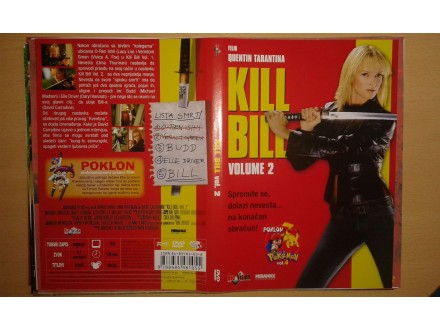 DVD originalan omot za film KILL BILL vol. 2