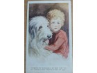Dečak i pas drugari razglednica Velika Britanija 1925