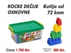 Dečije kockice Osnovne za igru KUTIJA od 72 kocke