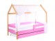 Dečiji krevet Domek kućica sa fiokom 160x80 - roze slika 2