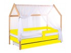 Dečiji krevet Domek kućica sa fiokom 160x80 - žuta