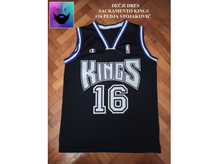 Decji dres NBA Sacramento Kings #16 Pedja Stojakovic