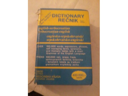 Dictionary rečnik - englesko-srpskohrvatski