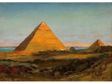 Die Pyramiden von Gizeh (1906) Carl Wuttke (German, 184
