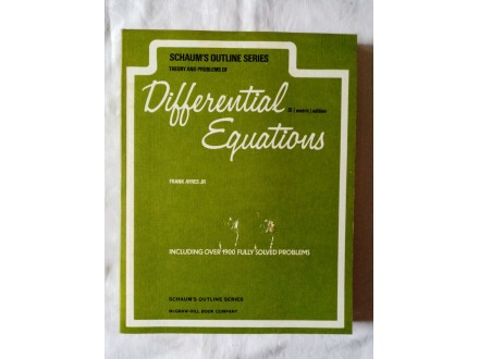 Differential Equations - Frank Ayres JR