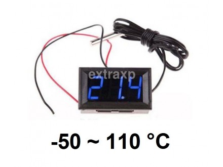 Digitalni termometar sa sondom -50-110°C - LED plavi