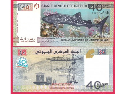 Djibouti 40.Francs  2017.Godina-UNC