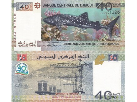 Djibouti 40 francs 2017. UNC