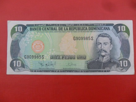 Dominikana - Dominican Rep 10 Peso Oro 1998, P7815, R