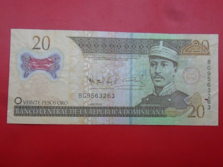 Dominikana - Dominican Rep 20 Pesos Oro 2009, P6789, R