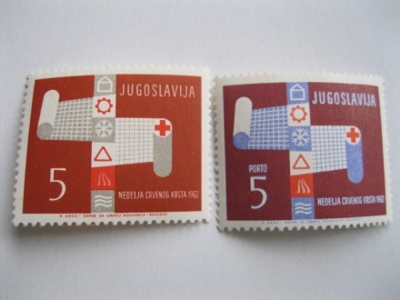 Doplatne markice FNRJ, 1962, Crveni krst, Š-1376-1377