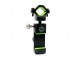 Drzac za mobilni telefon Q003 za bicikl sa svetlom i kompasom crno-zeleni slika 1
