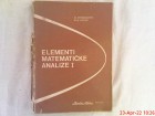 ELEMENTI MATEMATICKE ANALIZE I - D . MIHAILOVIC - R.R.