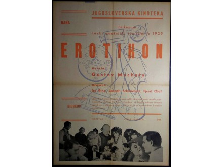EROTIKON (1929) Ita Rina FILMSKI PLAKAT