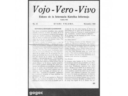 ESPERANTO-časopis Vojo-Vero-Vivo iz 1960