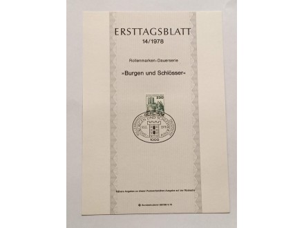 ETB Nemačka  - Burgen Und Schlosser - 1978.g