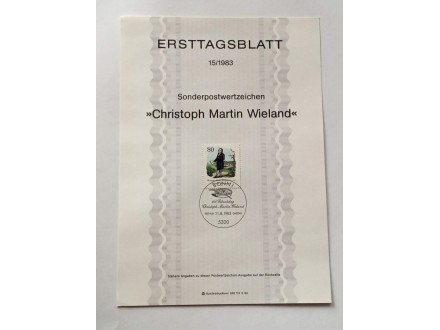 ETB Nemačka  - Christoph Martin Wieland - 1983.g