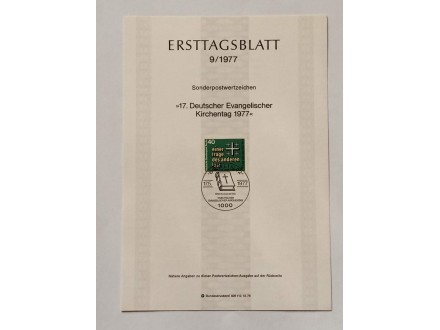 ETB Nemačka  - Deutscher Evangelischer - 1977.g