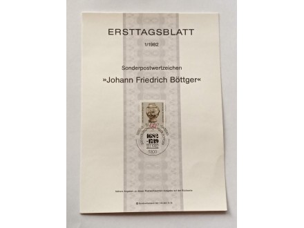 ETB Nemačka  - Johann Friedrich Bottger - 1982.g