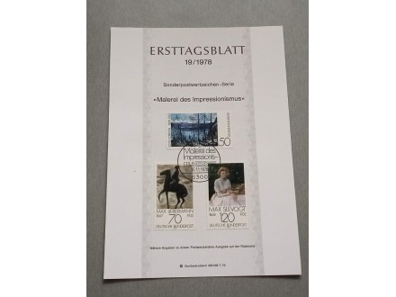 ETB Nemačka  - Malerei Des Impressionismus 1978.g