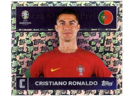 EURO 2024 POR2 Cristiano Ronaldo , Topps foil paralel