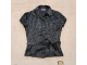 Elegantna crna strukirana košulja od satena S 38 slika 1