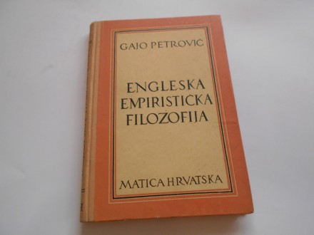 Engleska empiristička filozofija, Gajo Petrović, MH zg