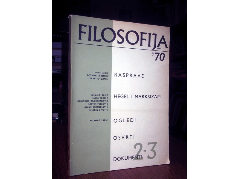 FILOSOFIJA (2-3/1970): Hegel i marksizam