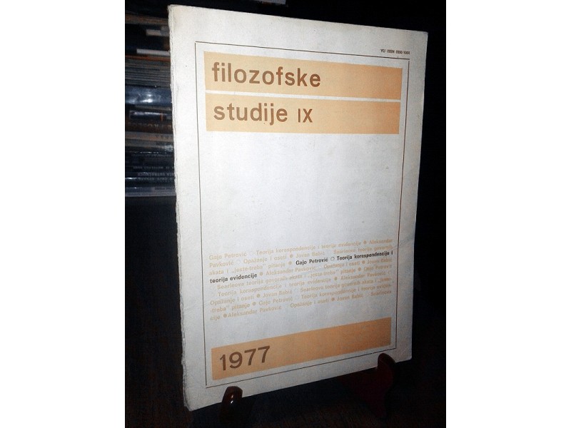 FILOZOFSKE STUDIJE IX/1977