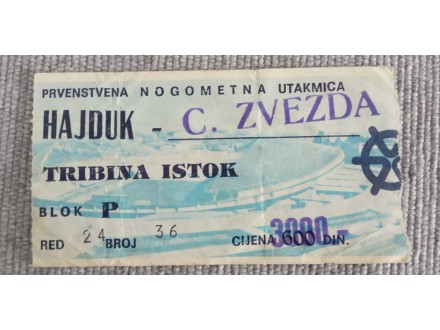 FUDBAL: HAJDUK (Split) - CRVENA ZVEZDA 11.03.1987